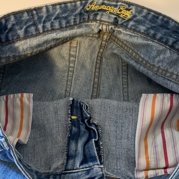 American Eagle‎ beaded jean shorts size 8 - Picture 8 of 10